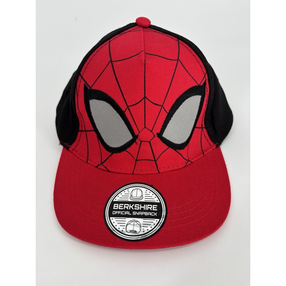 EUC Marvel Spiderman Eyes Youth Snapback Red/Black Hat Berkshire Official OSFM